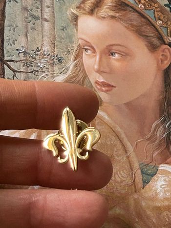 Broche, pin’s, fleur de lys