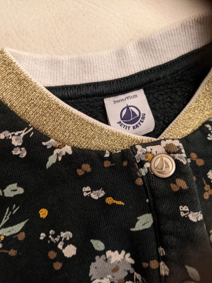 Veste gilet intemporel Petit Bateau 3 ans 95 cm motif Liberty - photo numéro 2