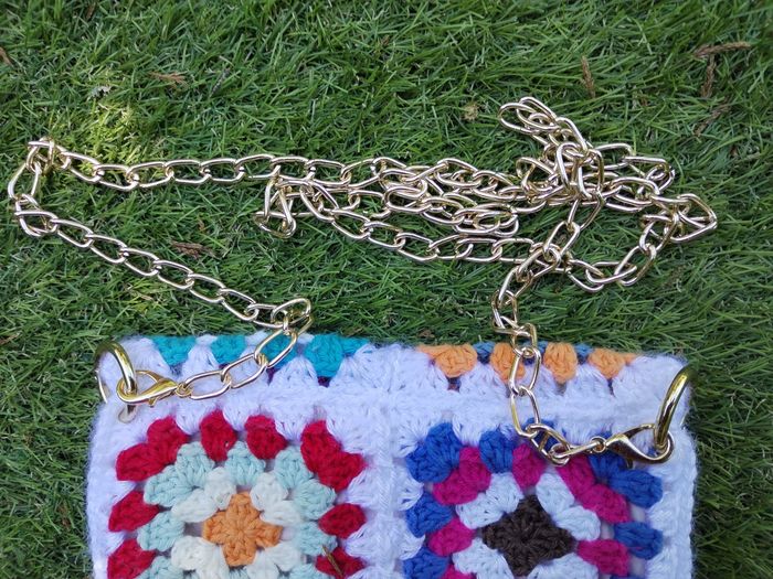 Sac à main Pochette Trousse crochet multicolore Girly pour l'été - photo numéro 7