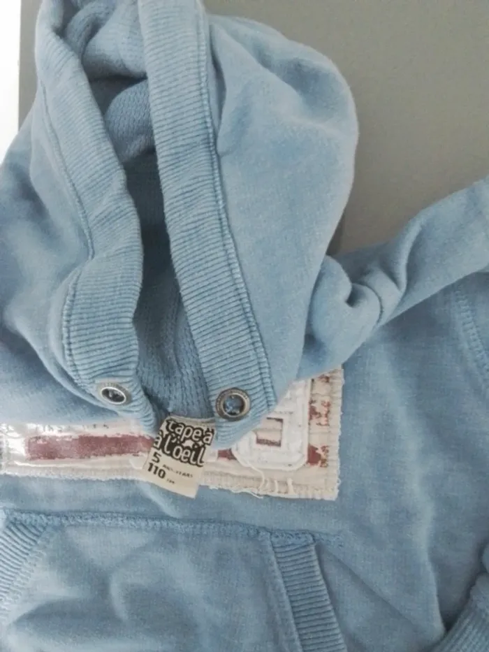 Sweat-shirt bleu tao 5 ans - photo numéro 3
