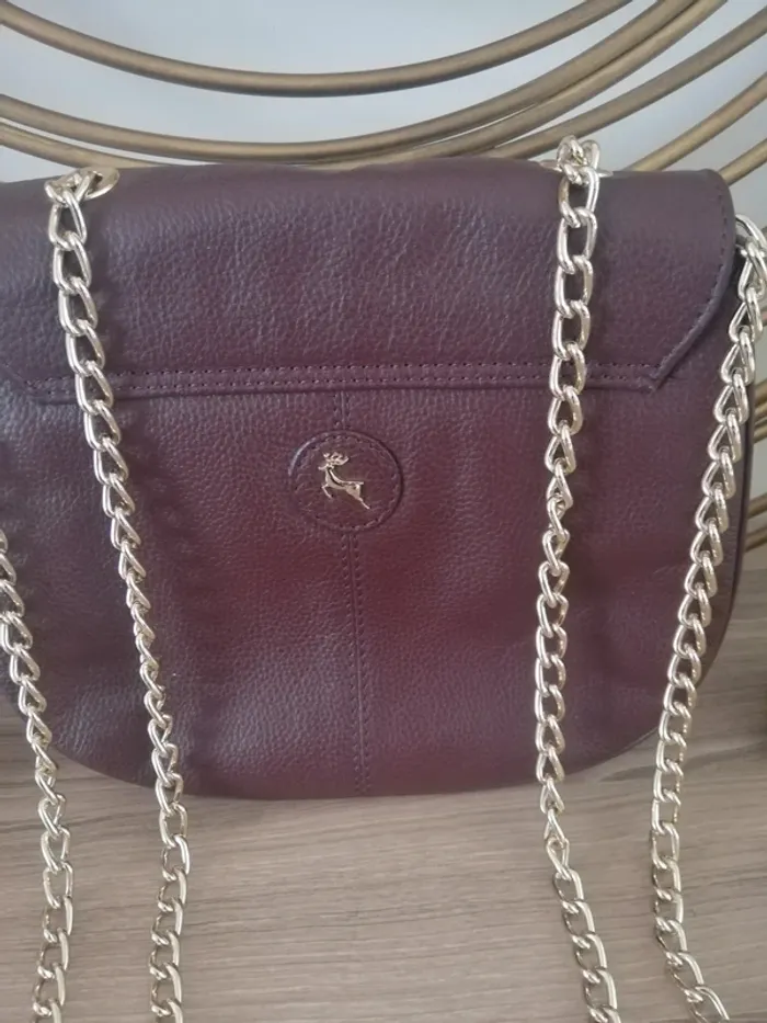 Sac à main en cuir Ashwood bordeaux - photo numéro 4