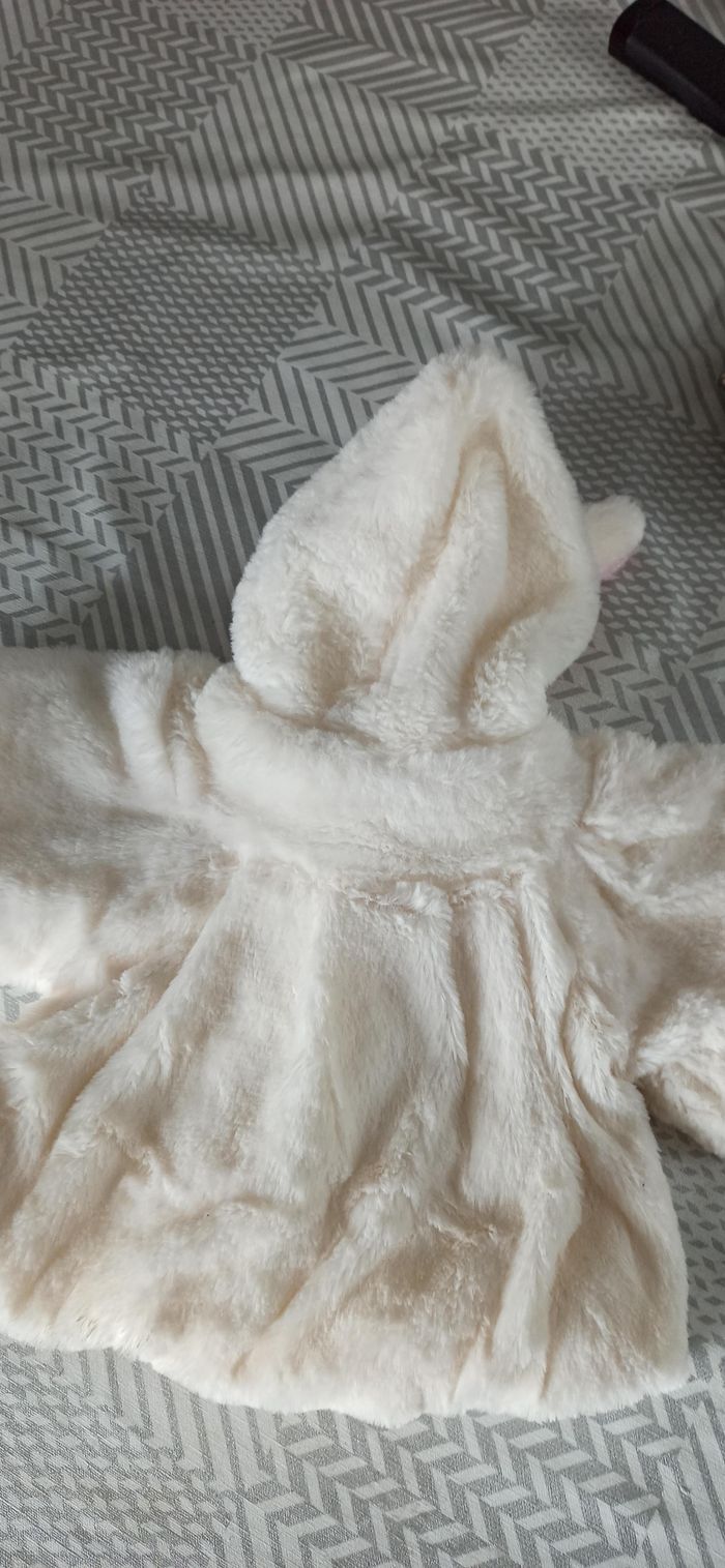 Cape manteau fausse fourrure fille - photo numéro 3