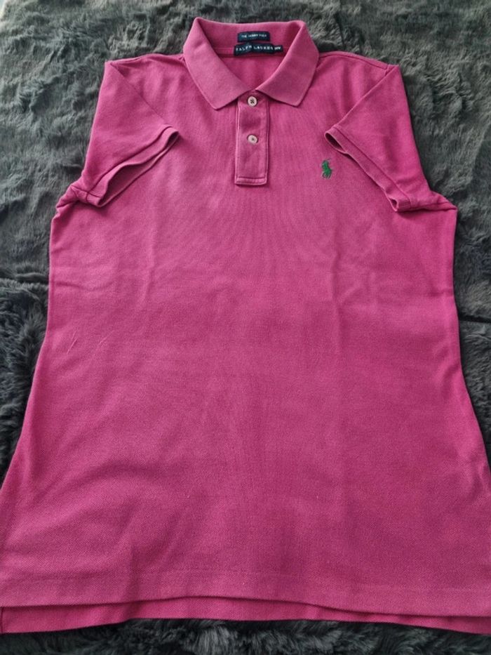 Polo manche courte Ralph Lauren Rose, M/38 Femmes - photo numéro 2