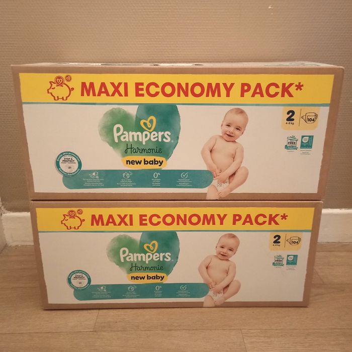 Pampers harmonie taille 2(208 couches)