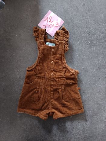 Salopette short 12 mois 