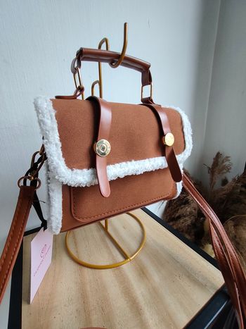 Suède teddy sac a main