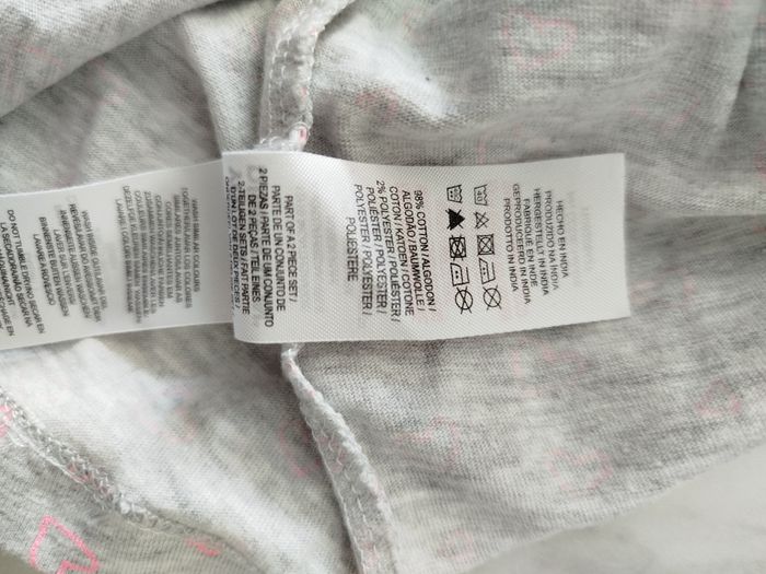 débardeur gris avec cœur rose baby girl taille 12/18 mois - photo numéro 4