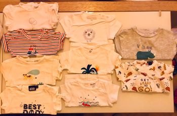 Lot 9 t-shirts MC - 3 mois