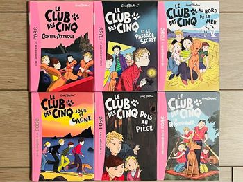 Lot de 6 livres La bibliothèque Rose Le Club des Cinq Éditions Hachette Jeunesse 8+