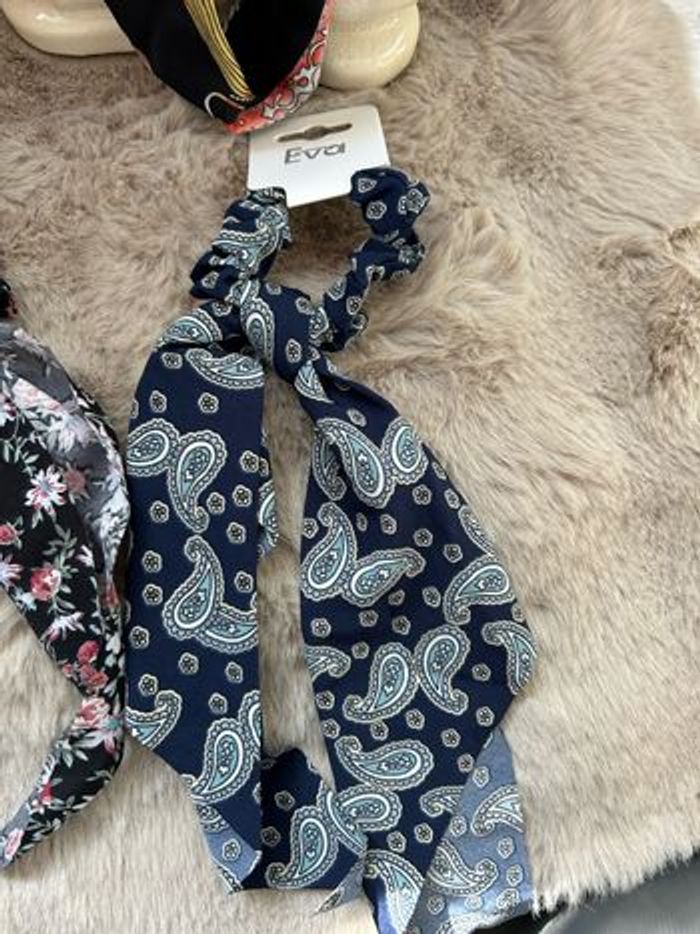 Lot accessoire cheveux chouchou / bandeaux en satin - photo numéro 2