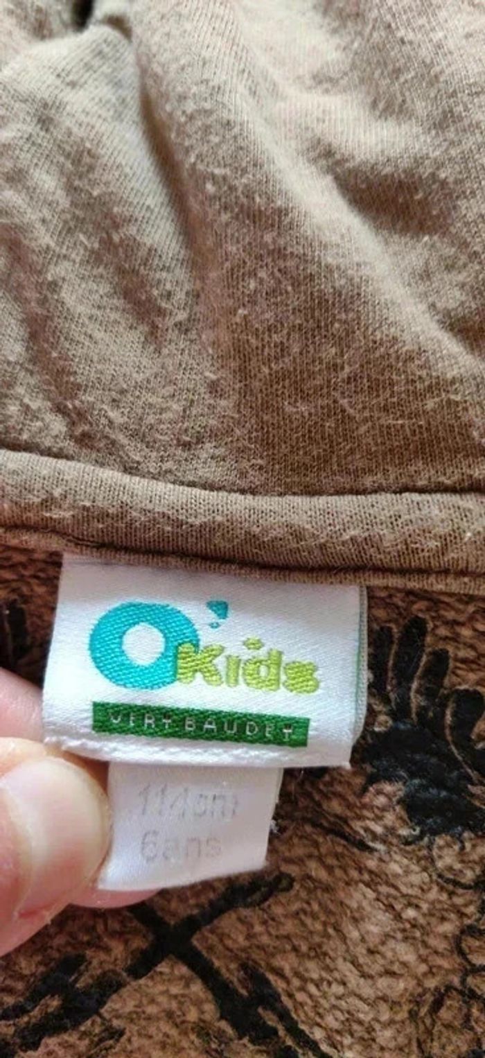 Gilet marron brun zippé Vertbaudet 6 ans - photo numéro 4