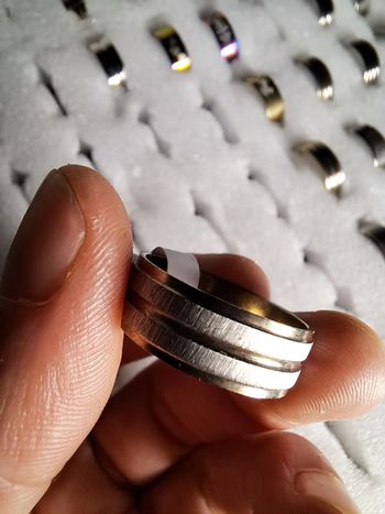 Bague acier inoxydable Granuleuse