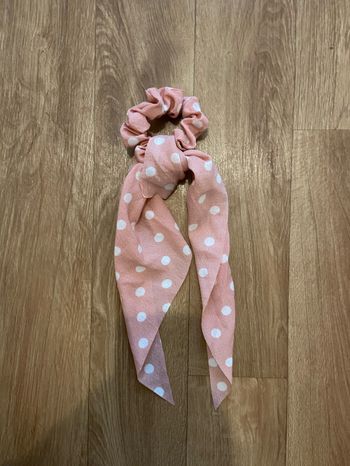 Foulchie rose poudré à pois