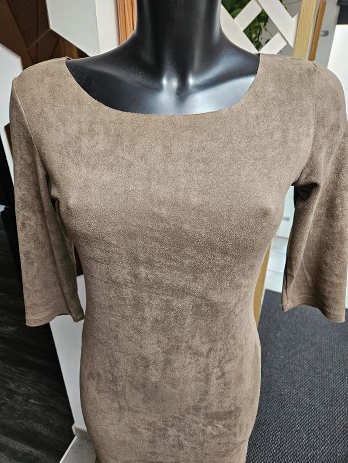Voyelles robe aspect daim taille S - photo numéro 2