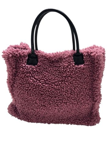 Sac à main femme Vera Pelle cuir véritable Made in Italy – Bouclé rose 