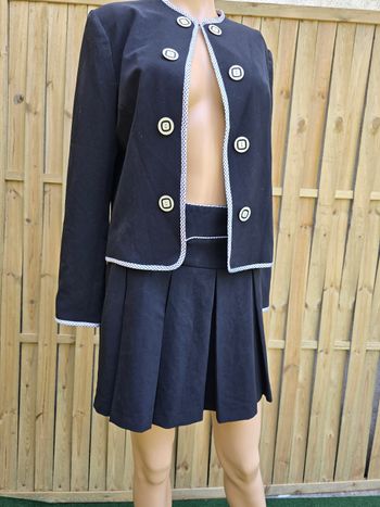 Tailleur jupe plissée rétro 🍒y2k vintage années 2000🍒jamais porté taille 34