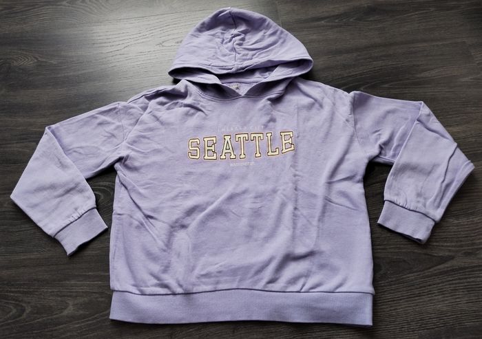 Sweat mauve capuche XS 34 Kiabi