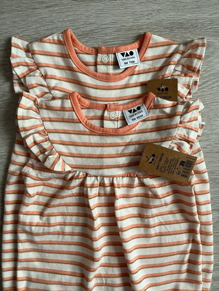 Lot de 2 combi short TAO 6 et 9 mois - photo numéro 2