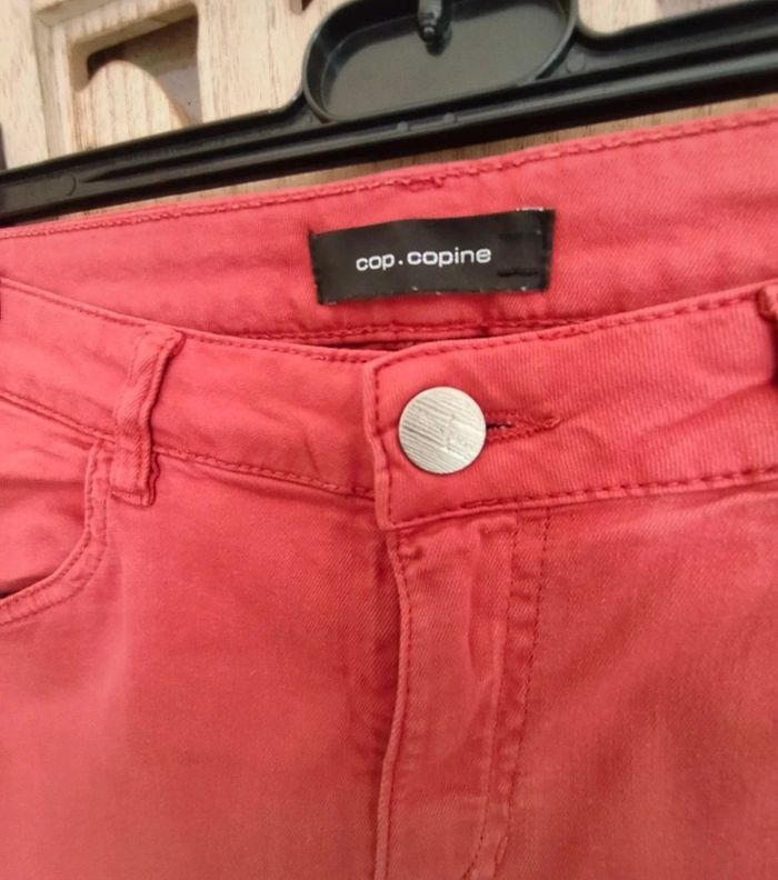 Pantalon skinny corail / rouge Cop Copine - photo numéro 6