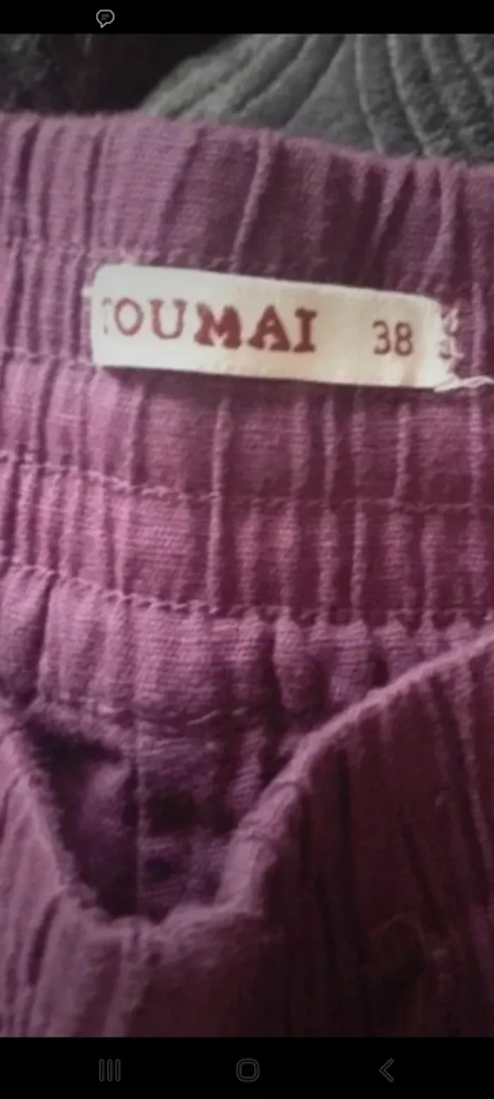 Pantalon jambes larges violet taille 38 - photo numéro 3