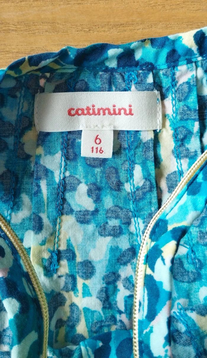 Combinaison fines bretelles fille bleu turquoise taille 6 ans Catimini - photo numéro 3