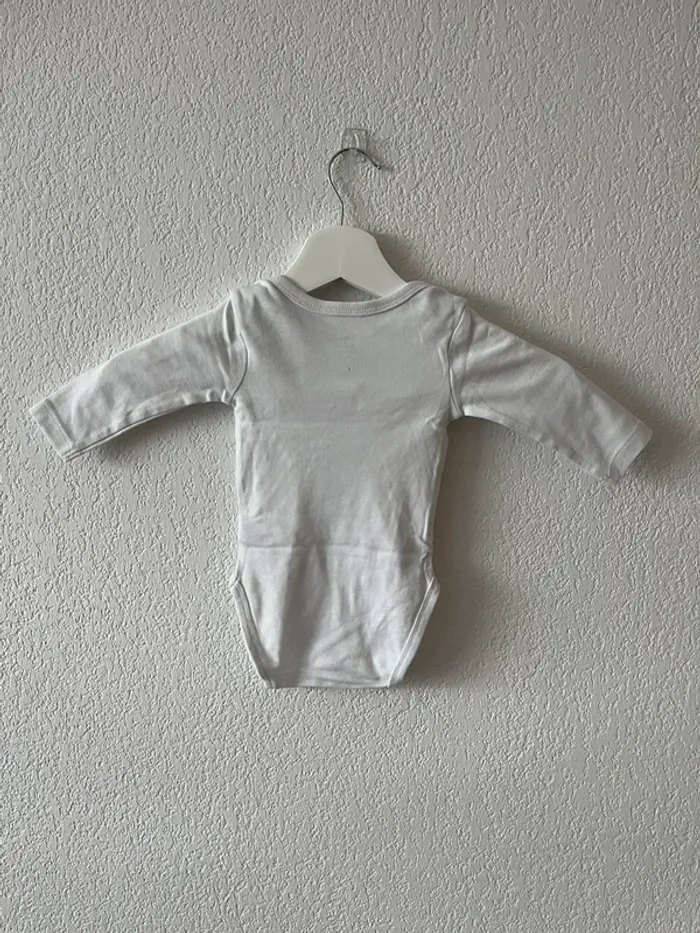 Body bébé blanc manches longues TEX – Taille 6 mois - photo numéro 2