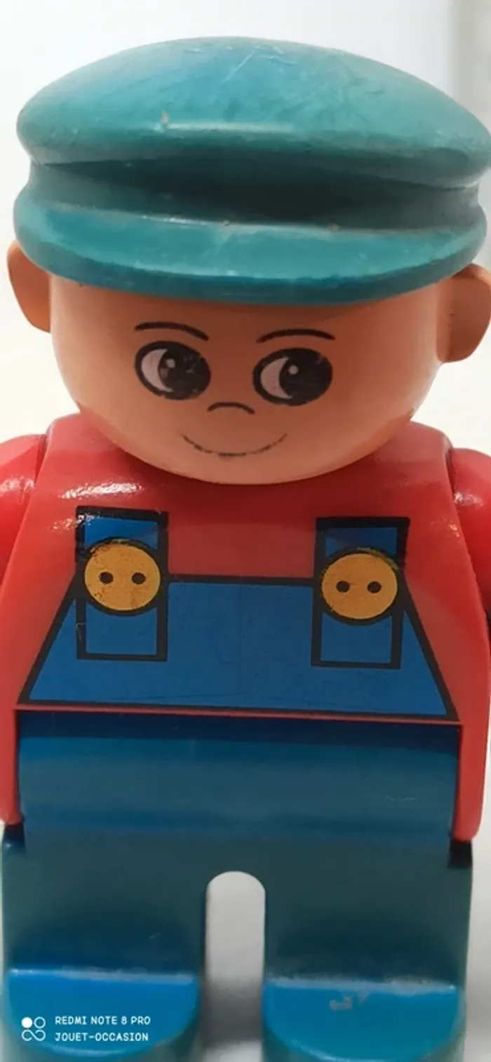 Homme avec cotte de travail bleue lego duplo - photo numéro 2