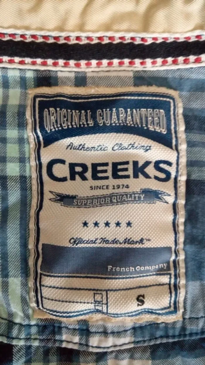 Chemise bleu à carreaux CREEKS - photo numéro 2