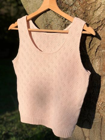 Haut sans manches rose