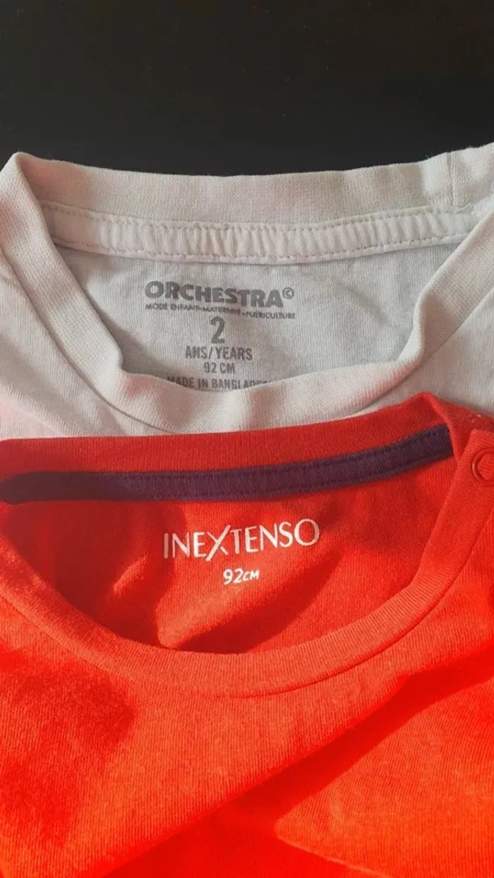 Lot de 2 tee-shirts manches courtes 2 ans - 92 cm - photo numéro 4