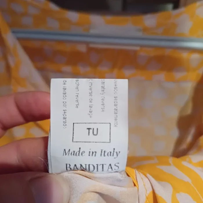 Joli haut jaune et blanc femme TU , Banditas - photo numéro 3