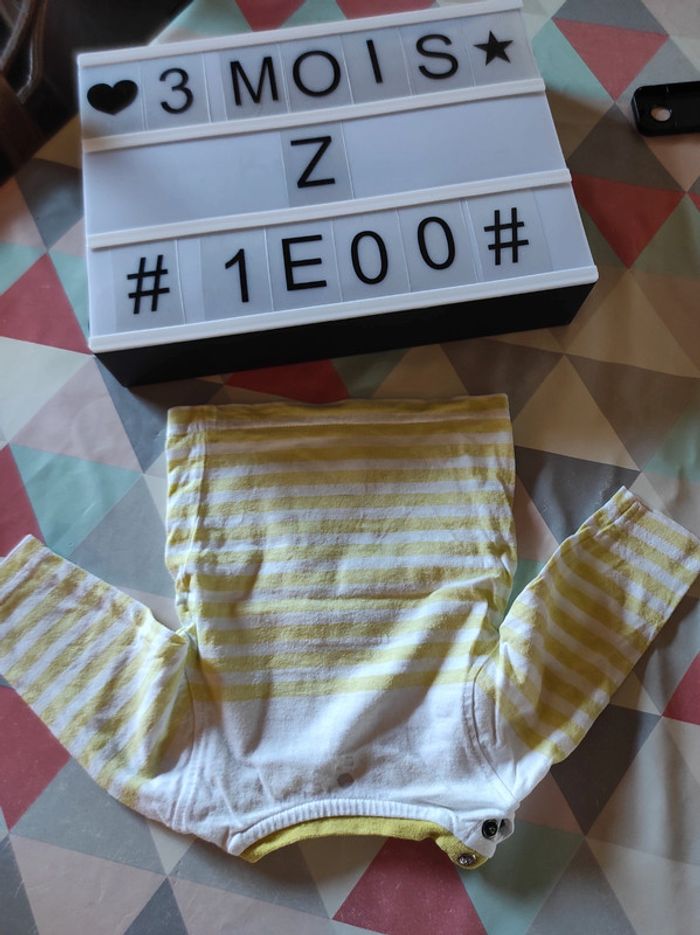 T-shirt manches longues 3 mois - photo numéro 2