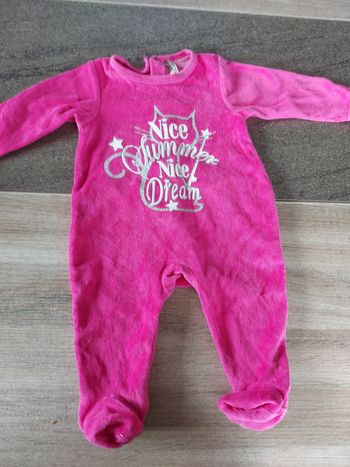 Pyjama velours fushia