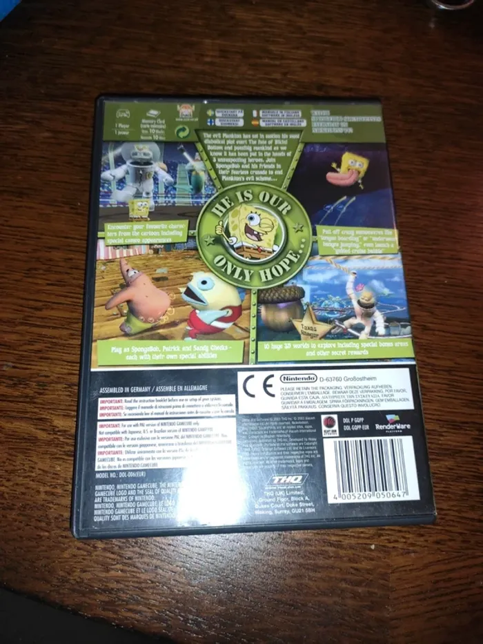Bob l éponge nintendo GameCube sponge bob - photo numéro 2