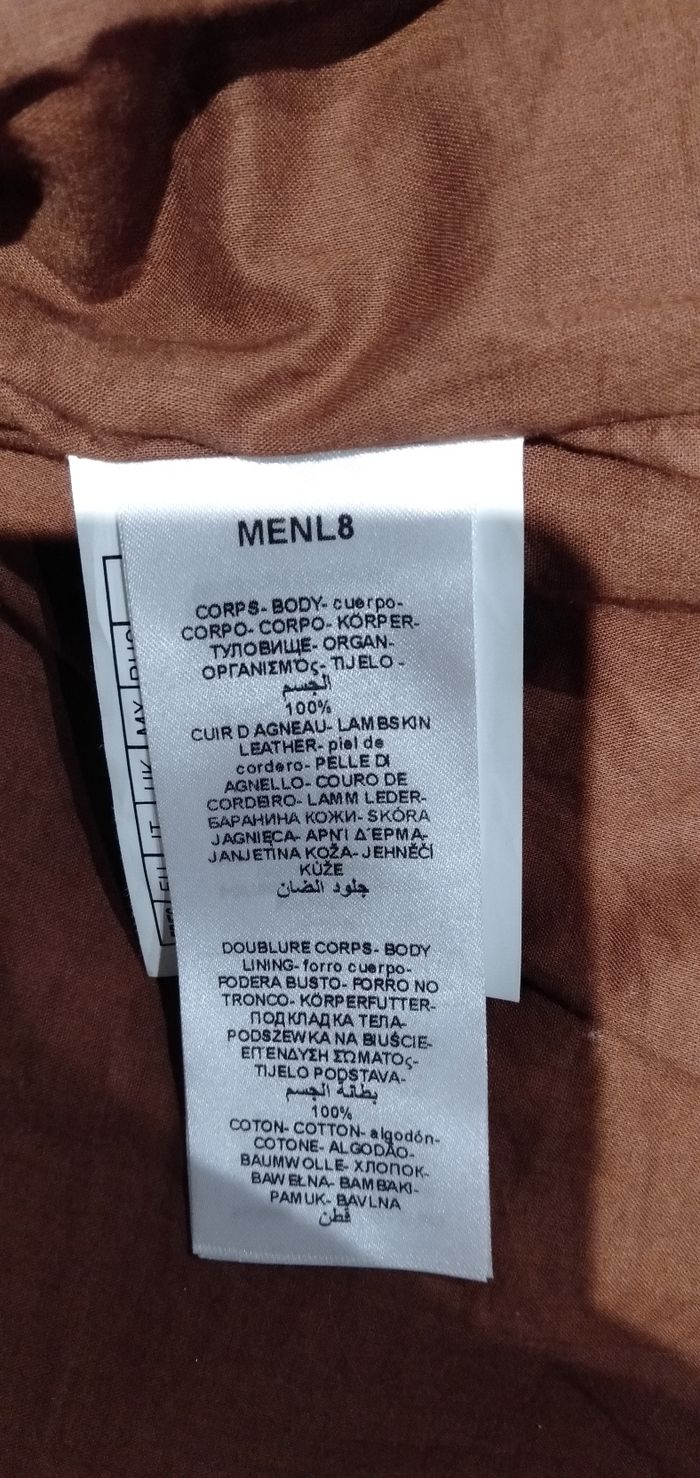 Veste cuir cognac - photo numéro 7