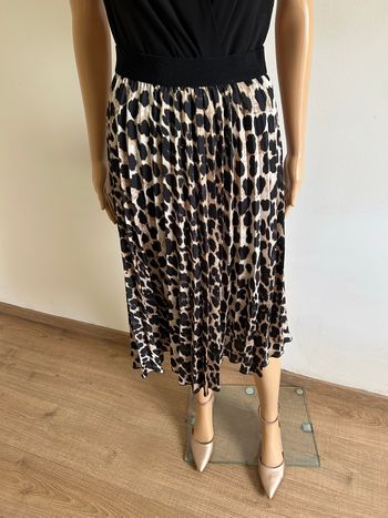 Jupe plissée léopard mi longue LolaLiza taille française 38 TBE