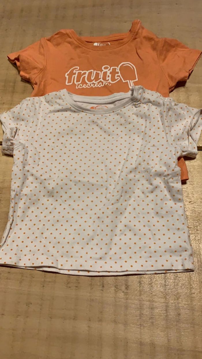 Lot de deux tee-shirts manche courts baby tex 23 mois - photo numéro 2
