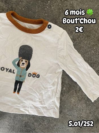 T-shirt 🍀 6 mois 🍀 Bout’Chou