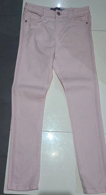 Pantalon jean bas vertbaudet rose 9 ans