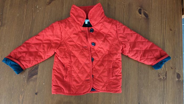 Manteau/Veste de Mi-saison rouge et Marine 18 Mois - photo numéro 3