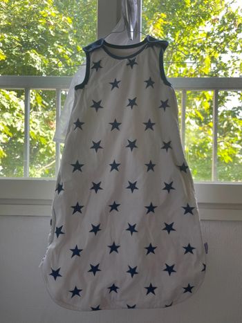 Gigoteuse bébé blanc avec étoile bleu 6-18 mois