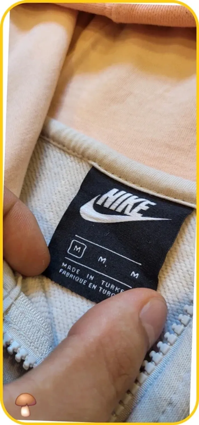 Veste à capuche Nike - Taille M Oversize - Homme - Très bon état - Blanc cassé - photo numéro 7