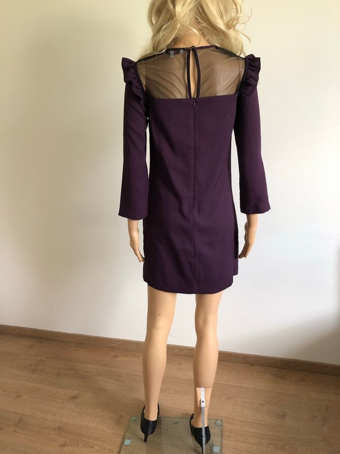 Robe prune et noire avec dentelle Morgan taille 36 jamais portée - photo numéro 6