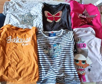 6 t-shirts manches longues 10 ans