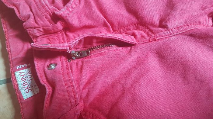 Jeans skinny pression fille 10 ans rouge Kiabi - photo numéro 2