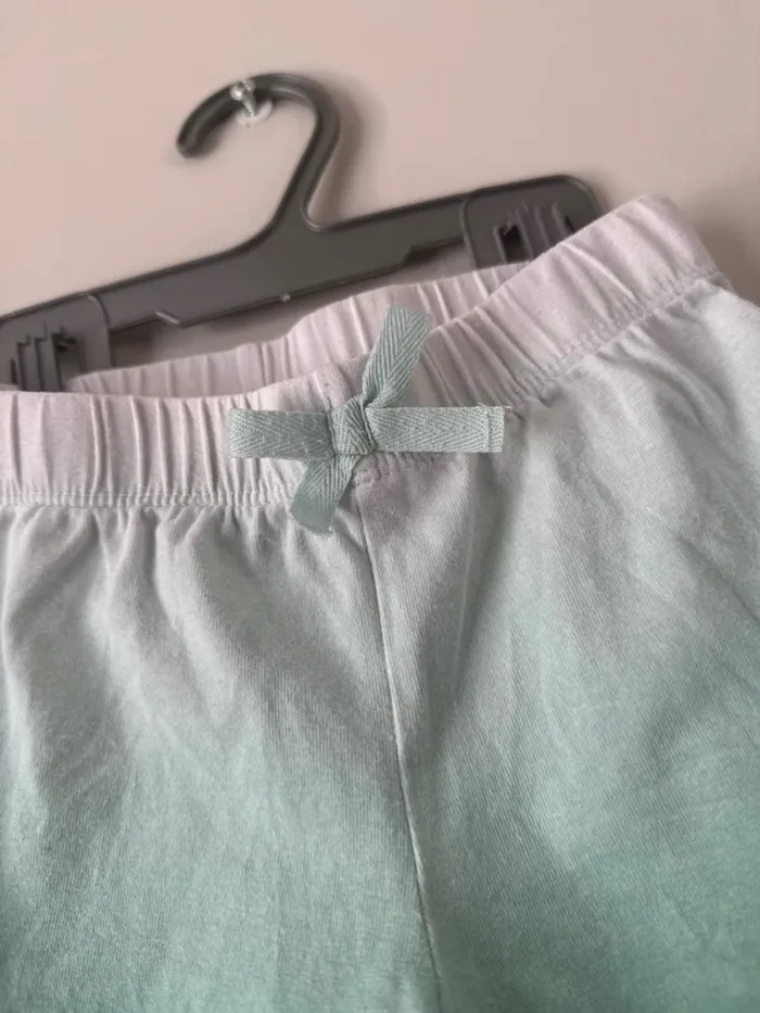 👖 short de pyjama- fille 5 ans - Disney orchestra - vert et blanc - bon état - photo numéro 2