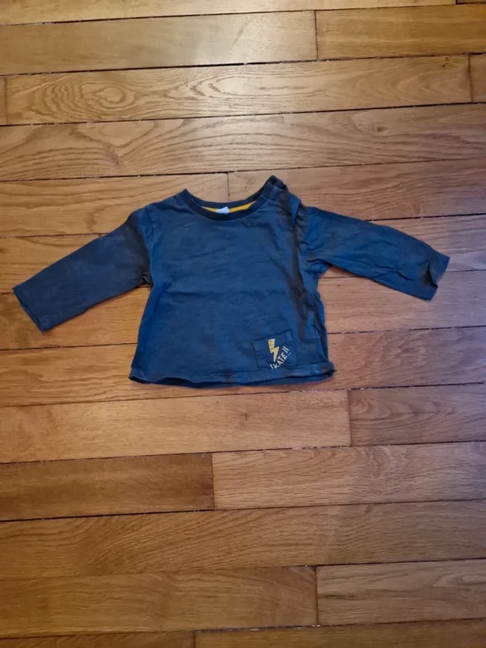 Lot de 4 T-shirts manches longues - 12 mois - photo numéro 5