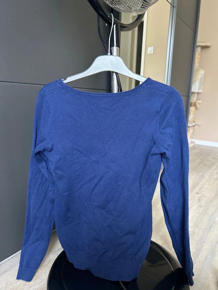Pull fin bleu taille 34/36 - photo numéro 3