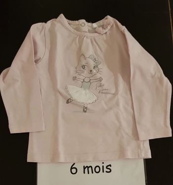 T-shirt ml chat 6 mois