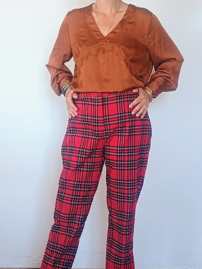 Blouse satinée T44